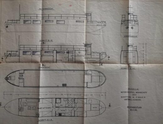 Hausboot, Wohnschiff, Wohnboot, Schottelantrieb