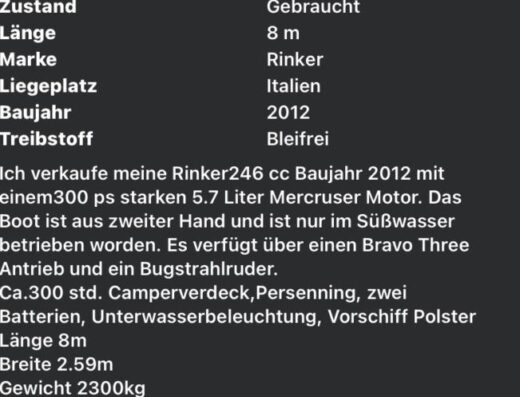 Rinker 246 cc