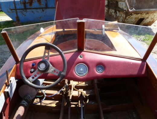 Holz sportboot Eigenbau Wartburgmotor ca1920-1930