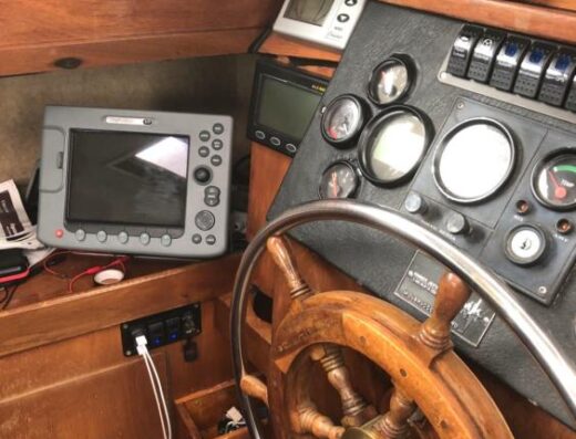 Motorsegler . WIBO1040 Stahlschiff . Segelboot ,  Motorsegler mit Vollkabine