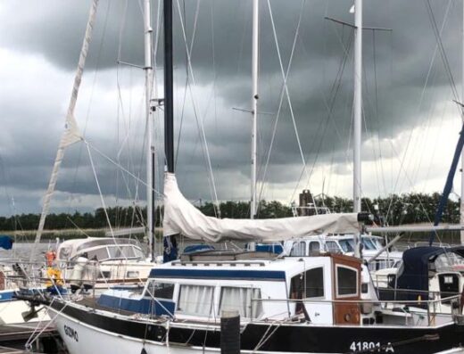 Motorsegler . WIBO1040 Stahlschiff . Segelboot ,  Motorsegler mit Vollkabine